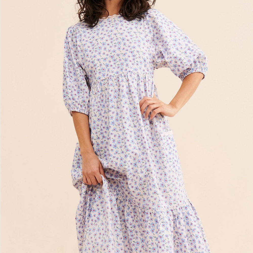 Free People Greta Ditsy Midi Sundress